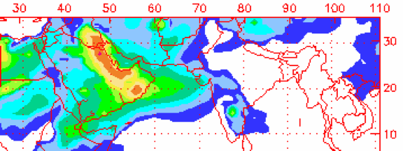 Pakistan-Arabia Dust Cloud