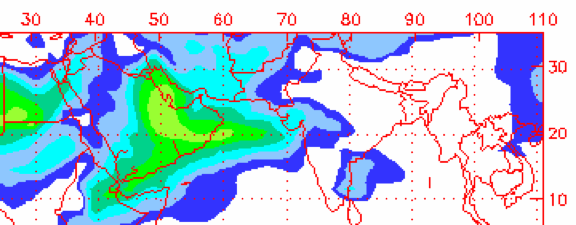 Pakistan-Arabia Dust Cloud