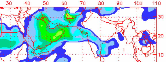 Pakistan-Arabia Dust Cloud