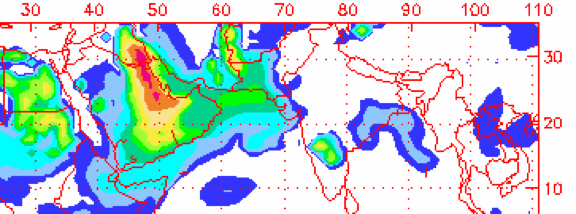 Pakistan-Arabia Dust Cloud