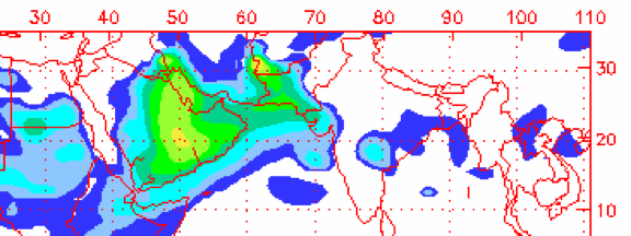 Pakistan-Arabia Dust Cloud