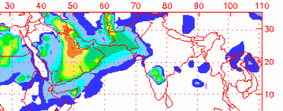 Pakistan-Arabia Dust Cloud