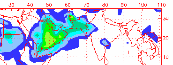 Pakistan-Arabia Dust Cloud