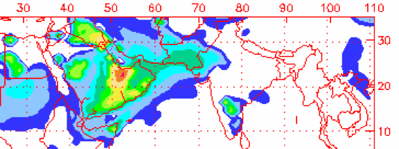 Pakistan-Arabia Dust Cloud