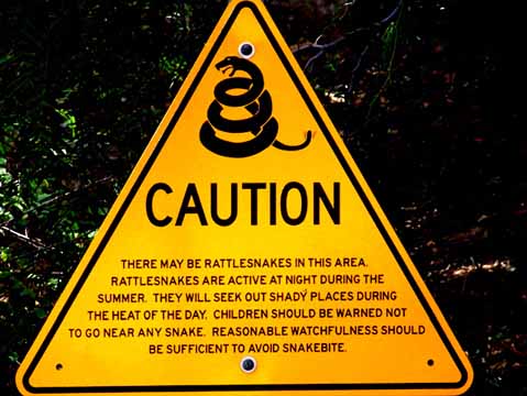 rattlesnake sign